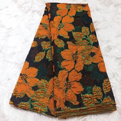 Latest African Jacquard Fabric Nigerian Brocade Lace Cloth French Organza Net Material Dentelle Tissus Tela For Sewing DJO12