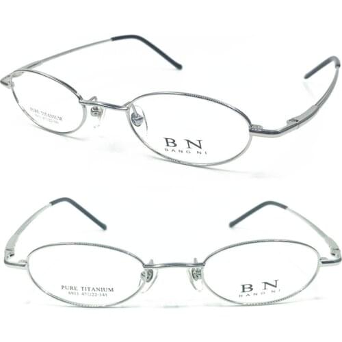 Pure Titanium lightweight Small Oval Eyeglass Frames myopia Rx able Full Rim Glasses Men Women Spectacles Top Quality