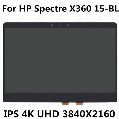 Original 15.6" 4K UHD LCD Touch Screen Assembly NV156QUM-N72 For HP Spectre x360 15-BL series 15-BL112dx 15-bl012dx 15-bl125nr