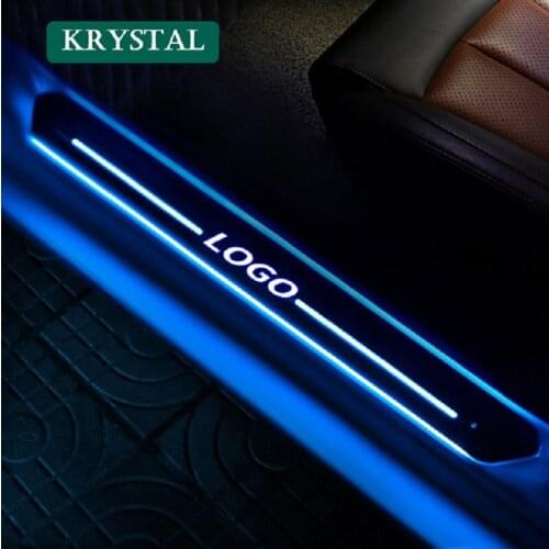USB Power Mobile LED Welcome Pedal Car Anti-collision Board Pedal Threshold Street Light Audi BYD Tesla Honda