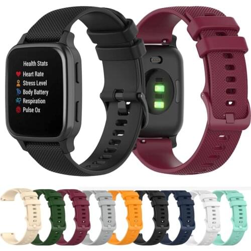20mm Watchband For Garmin Venu SQ Silicone Bracelet For Garmin Venu Vivoactive 3 Forerunner 245 For Amazfit BipS/U Wrist Strap