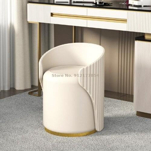 Makeup stool Nordic dressing table stool light luxury makeup chair bedroom sofa stool manicure chair modern net red low stool