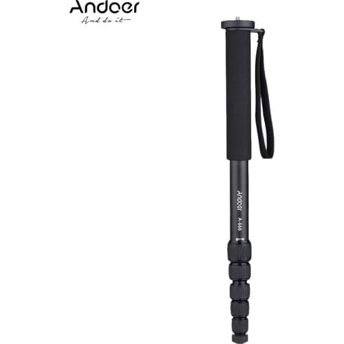Andoer A-666 181cm 6-Section Telescoping Aluminum Camera Monopod for Nikon Canon Sony Pentax Camcorder Video Studio Photography