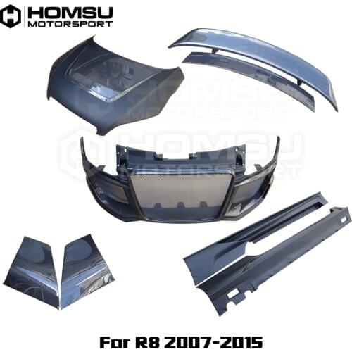 RG Style PU Material Wide Body Kits Front Rear lip Spoiler for audi R8 2007-2015 car bumper protector