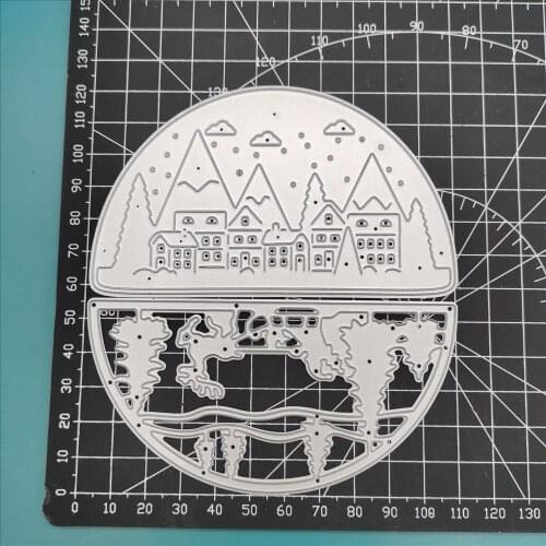 Merry Chirstmas house Dies Scrapbooking Metal Cutting Dies deer For Paper Card making Embossing Stamps and dies