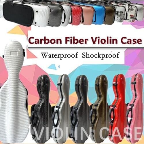High quality violin hard case with bag cello shape violin case 4/4 Compound carb