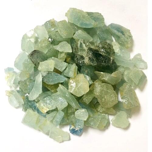 10-25mm Natural Aquamarine Stone for Making DIY Reiki Healing Stone Decorative Fish Tank Sapphire Sea Mineral Specimens Gem