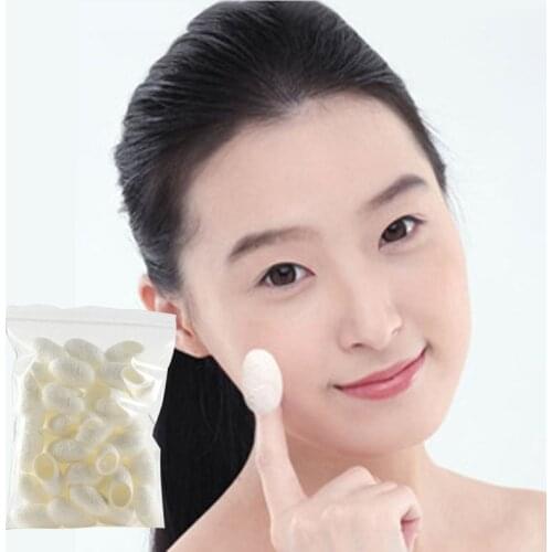 300-50PCS Natural Silkworm Cocoons Deep Cleaning Exfoliating Face Cleanser Blackhead Remove Silkworm Balls Purifying Cleaning
