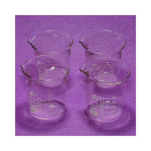 50mL Glass Beaker,4pcs/lot,Low Form Beaker,Quality Item,Lab Glassware