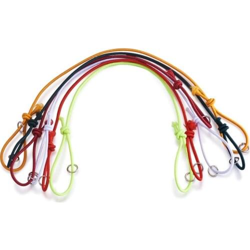 50pcs Adjustable Elastic Cord Bracelet Making with Iron Jump Rings DIY Bracelet Jewelry Findings 130mm Black/White/Mixed Color