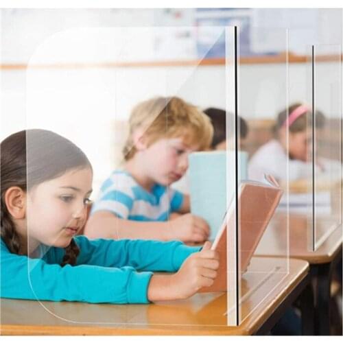 12PCS Portable Acrylic Sheets for Student Desk Transparent Plastic Shield Dividers for School or Countertop Office Partitions