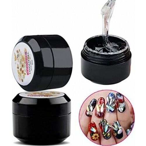 8ml Acrylic UV Nail Glue For Rhinestones False Nail Art Tips Clear Point Drill Gel anicure Decoration Adhesive 1*Clear UV Gel