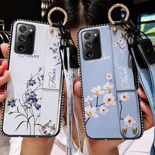 S20 FE5G case Wrist Strap Case For Samsung Galaxy Note20 10 9 8 S21Plus Ultra S10 S9 S8 Cover With Lanyard For Samsung S21 Cases