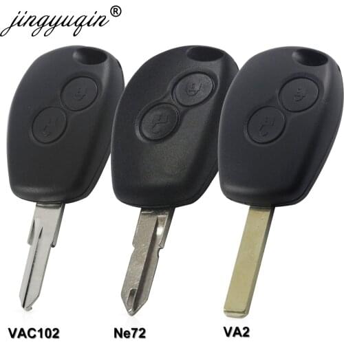 Jingyuqin for Renault Megan Modus Clio Modus Kangoo Logan Sandero Duster For Nissan Almera Remote Car Key Shell Case 2 Buttons