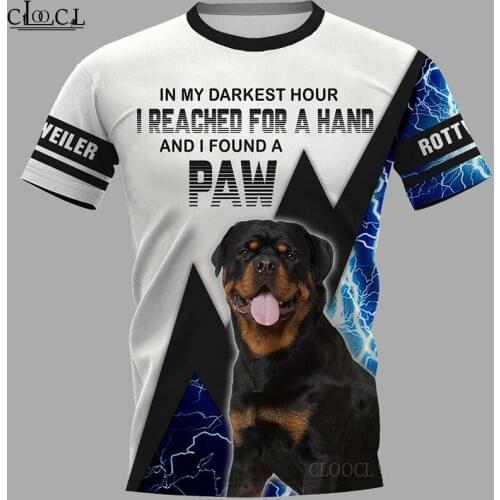 CLOOCL 2021 Newest Rottweiler 3D Printed Men Women T Shirt Harajuku Summer Short Sleeve Casual Unisex Tops Drop Shipping