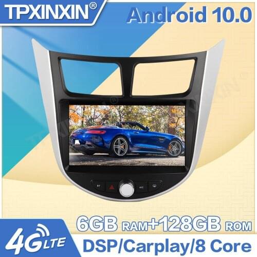 For hyundai Verna Android 10 GPS Multimedia Player Head Unit Audio Car Radio Navigtion Tape Recorder Stereo