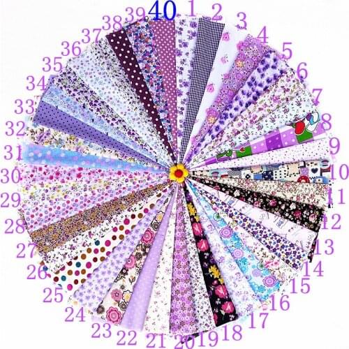 Purple Fabric scrap 20x30cm purple floral clothing tissu tilda doll cotton home textile sewing patchwork fabric quilting cloth