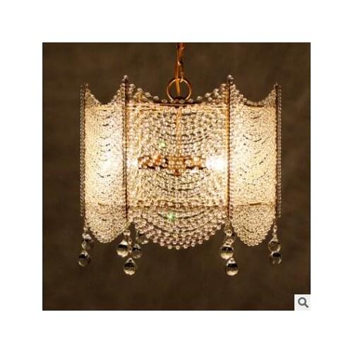 French chandelier retro crystal lamp bedroom childrens room Princess room chandelier cloakroom decorative lamps 60CM