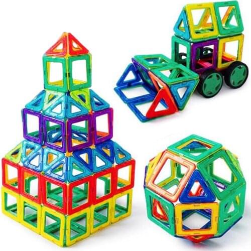 20-120PCS Big Size Magnetic Building Blocks Magnet Toys Designer Magnetic Blocks Educational Toy Constructor For Child
