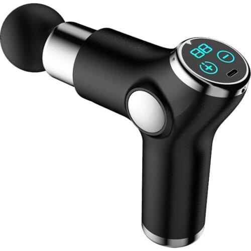 Mini Electric Massager LCD Massage Gun Portable Fascia Gun Muscle Meridian Health Sports Fitness Equipment Body Relaxation