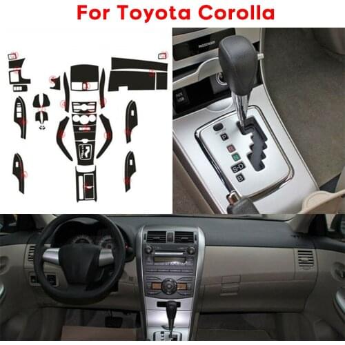 Interior Center Console Carbon Fiber Molding Sticker Decals For Toyota Corolla STICKER High Quality