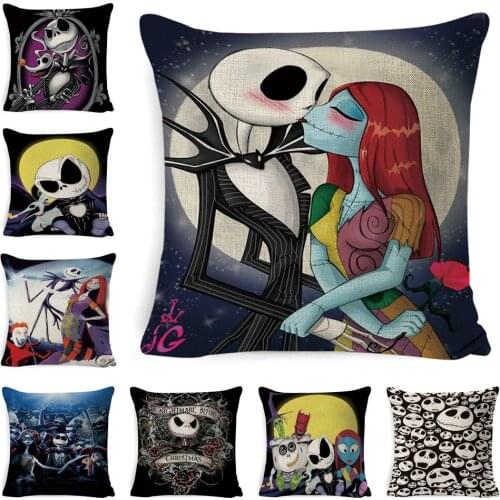 Nightmare before Christmas Cushion cover GHOST pillowcase Jack horror throwing pillow for sofa decoration pillowcase