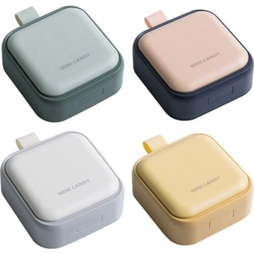 Portable Medicine Box with Lid Dustproof Pill Dispenser Organizer Storage Case Travel 4 Grids Container