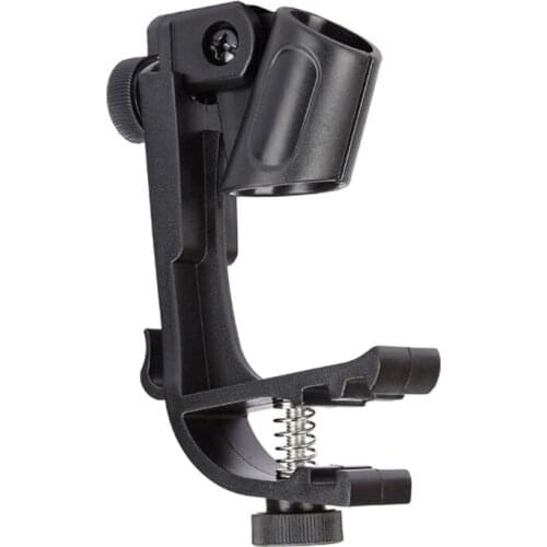 Adjustable Clip On Drum Rim Shockproof Mount Microphone Mic Clamp Stand Holder