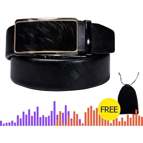 Fashion Mens Belt Automatic Ratchet Buckle With Cow Genuine Leather Belts For Men Luxury Brand Male Strap For Jeans DiBanGu