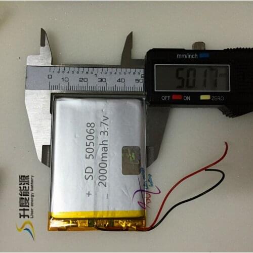 SD505068 505068 3.7v 2000MAH li-polymer rechargeable battery
