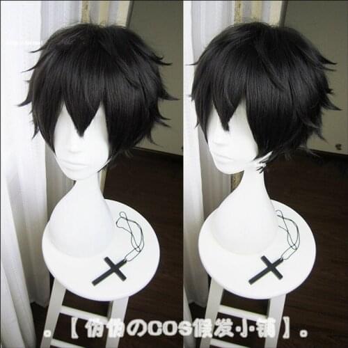 DARLING In The FRANXX Hiro Black Short Role Play Cosplay Heat Resistant Synthetic Hair Halloween Party Carnival + Free Wig Cap