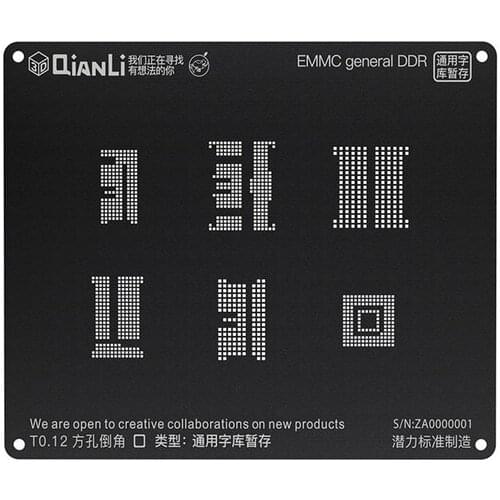QIANLI iBlack 3D BGA Reballing Stencil for Kirin 655 659 MSM8996 SDM660 SDM636 MT6582 PM8996 PMI8996 PM660 eMMC 221 153 162