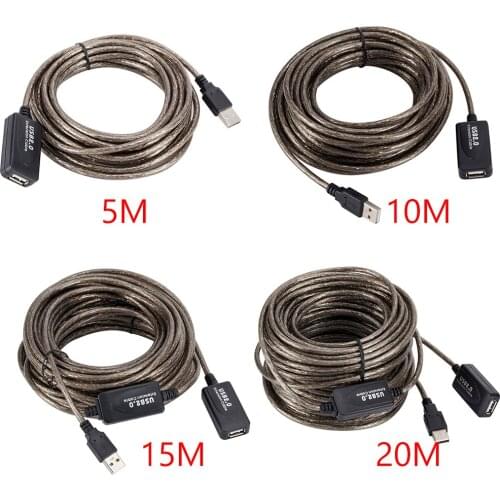 USB2.0 Extension Cable Male to Female Active Repeater Network Card Extender Cord Cable USB Signal Amplification
