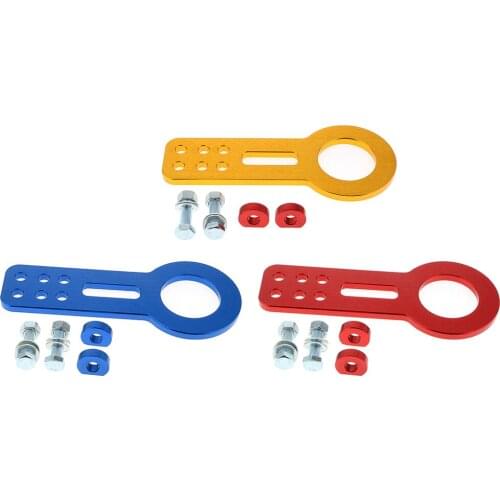 1 Set Rear Tow Hook Racing Car Towing Trailer Ring Anodized Aluminum Alloy