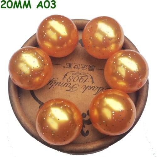 Pearl Beads for Women Jewelry making Glitter Beads Pearls Beads 20mm 120pcs Chunky Beads Bubblegum Beads Round Beads for Kids