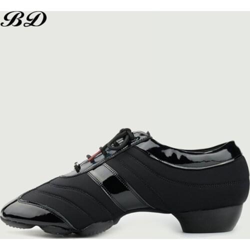 BD JW-3 Dance Shoes Ballroom MEN Women Latin shoes Dancing BDDANCE Authentic Imported Spandex Patent Leather High-end Modern HOT