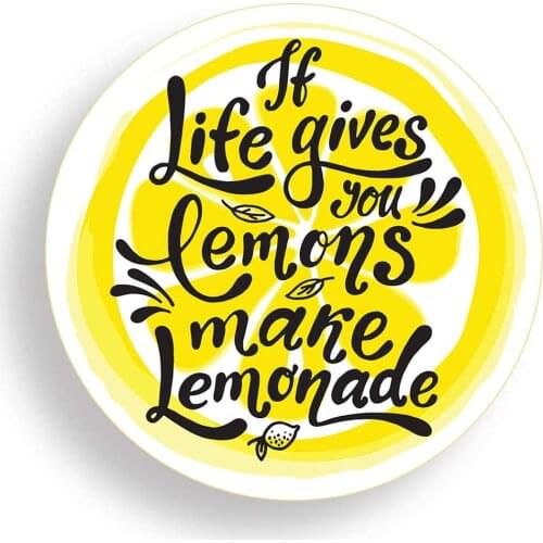 Life Gives Lemons Make Lemonade Motor Sticker Cup Cooler Laptop Car Vehicle Window Bumper Vinyl Decal Graphic