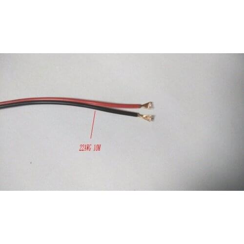 10M 22AWG 2pin Black Red Wire Cable Cord LED Wire COPPER 300V 80 degree centigrade