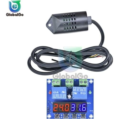 10pcs M452 DC 12V LED Digital Thermostat Temperature Humidity Control Thermometer Hygrometer Controller Relay Module