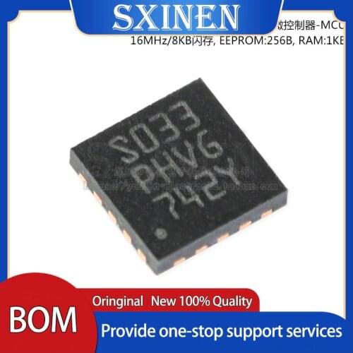 10PCS ,STM8S003F3U6TR UFQFPN20 16MHz/8KB Flash Memory/8-bit Microcontroller MCU