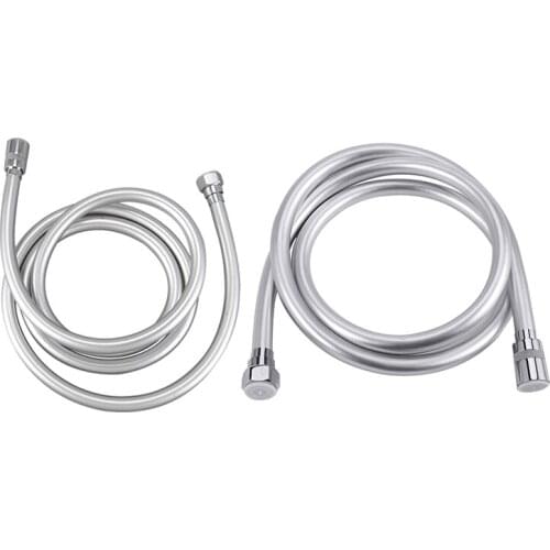 2X PVC Thickening Anti-Winding Smooth Shower Hose For Bath Handheld Shower Head Flexible Shower Hose-2M & 1.5M