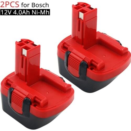 2pcs 4000mAh Ni-MH Rechargeable Battery for Bosch 12V BAT043 BAT120 BAT045 BAT046 PSR 12, PSR 12VE ,32612, 3360K, 2 607 335 709