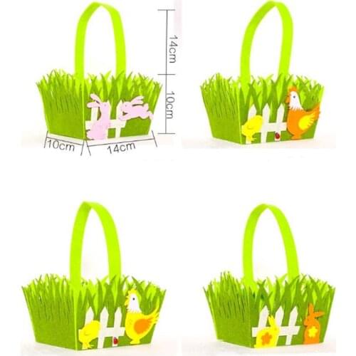 2021 Easter Basket Creative Childrens Non-woven Fabric Candy Egg Storage Basket Decoration Gift
