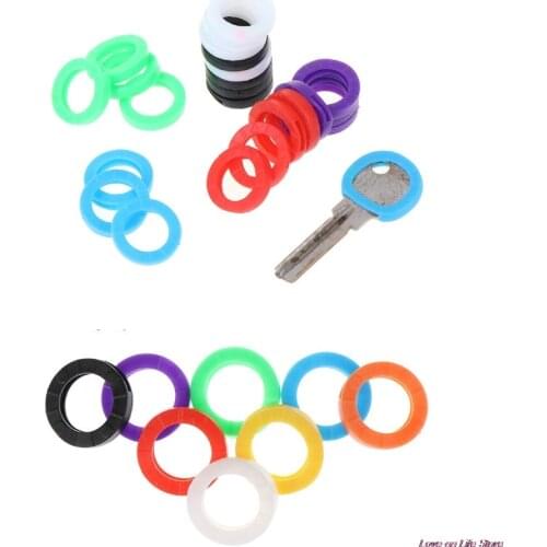 24/32Pcs Heldere Kleuren Hollow Multi Kleur Rubber Soft Sleutels Sloten Cap Key Covers Sleutelhanger Elastische Case Siliconen
