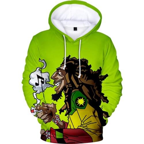 3D Bob Marley Hoodies Men Women Personalized Sweatshirt Streetwear Oversized Students Tracksuit Reggae hoodies Children Tops