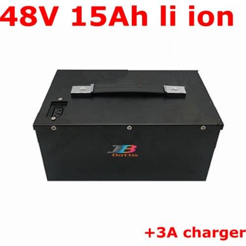 48v 15ah lithium ion rechargeable battery 18650 BMS li ion for 750w 1000W electric bicycle scooter bike AVG EV + 3A Charger