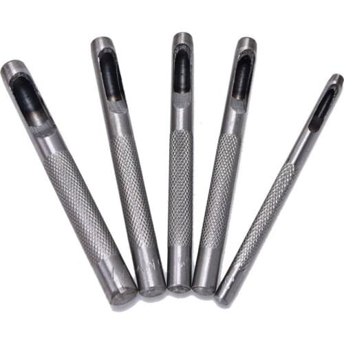 5 Size/set Steel Hollow Punch Set DIY Tool Gasket Belt Hole Punching Leather Tools 3mm/4mm/5mm/6mm/7mm