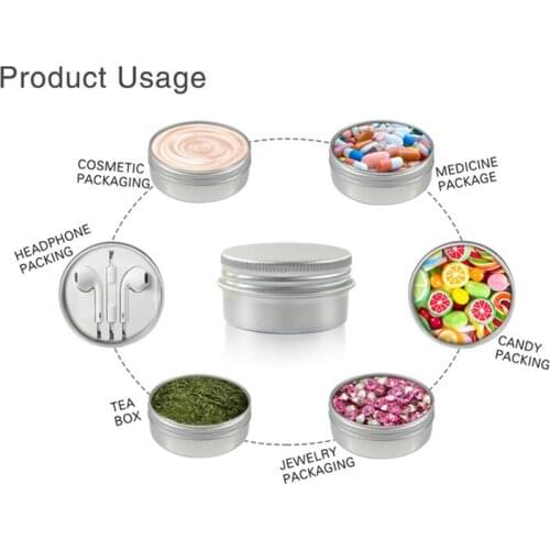 500pcs*30g Wholesale china factory 5g 10g 15g 20g 25g 50g 100g empty aluminum jar cosmetic jar for hair wax and pomade/Tea