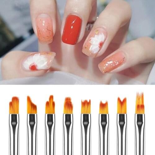8PC/Set DIY Nail Brush For Manicure Acrylic UV Gel Extension Pen For Nail Polish Painting Drawing Brush