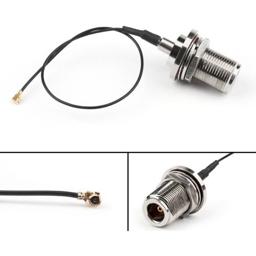 Areyourshop 1PCS IPX U.FL to N-Type Female Bulkhead RF Pigtail Cable 1.13mm 20cm for Wifi